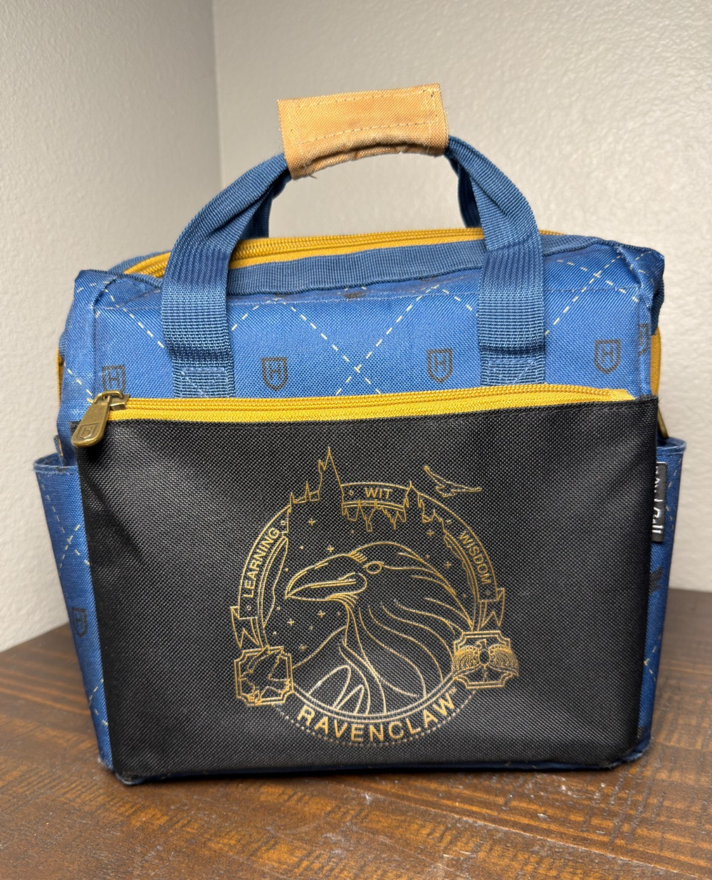 Harry Potter Ravenclaw Insulated Lunch Snack Bag Box Tote Blue Gold Hogwarts